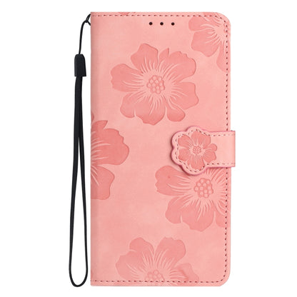 For Xiaomi Redmi 10 2022 Flower Embossing Pattern Leather Phone Case(Pink) - Xiaomi Cases by buy2fix | Online Shopping UK | buy2fix