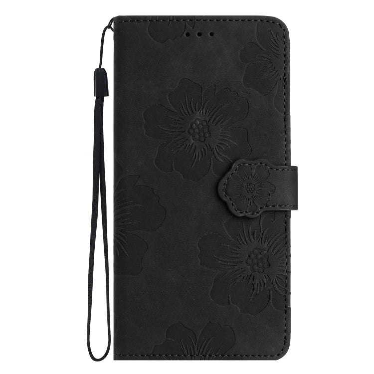 For Xiaomi Redmi A1 Flower Embossing Pattern Leather Phone Case(Black) - Xiaomi Cases by buy2fix | Online Shopping UK | buy2fix