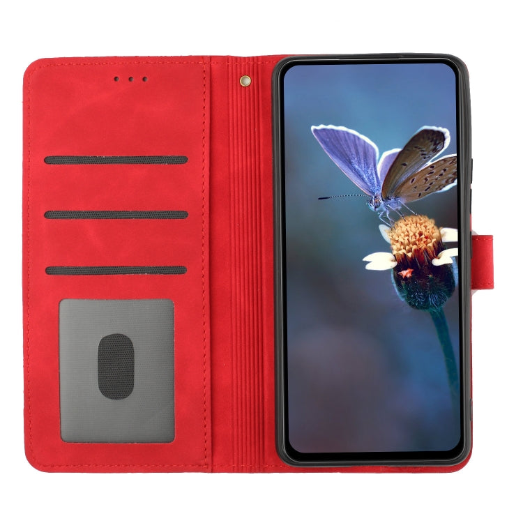 For Xiaomi Redmi Note 8T Flower Embossing Pattern Leather Phone Case(Red) - Xiaomi Cases by buy2fix | Online Shopping UK | buy2fix