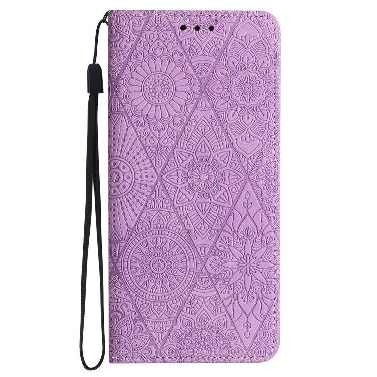 For Samsung Galaxy S22 5G Ethnic Embossed Adsorption Leather Phone Case(Purple) - Galaxy S22 5G Cases by buy2fix | Online Shopping UK | buy2fix