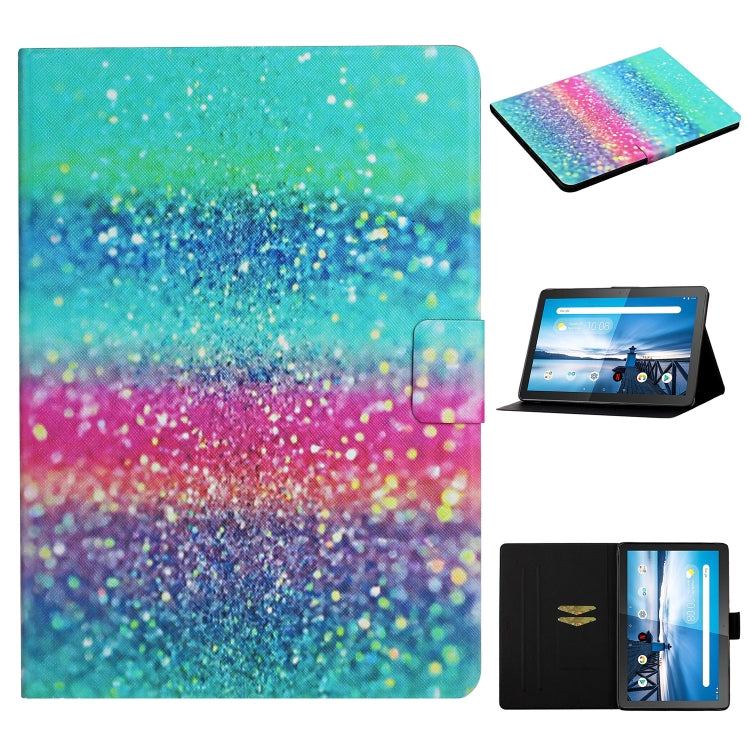 For Lenovo Tab M10 X605F X505 Colored Drawing Pattern Horizontal Flip Leather Case with Holder & Card Slots(Colored Sand) - Mobile Accessories by buy2fix | Online Shopping UK | buy2fix