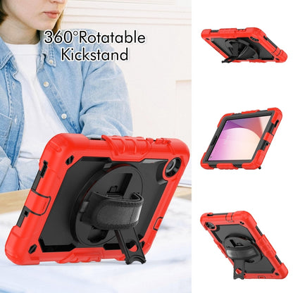For Lenovo Tab M8 4th Gen Silicone Hybrid PC Tablet Case with Shoulder Strap(Red) - For Lenovo by buy2fix | Online Shopping UK | buy2fix
