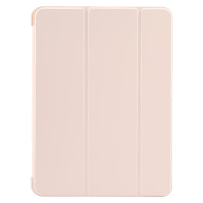 For iPad 10.9 2022 / Air 5 / Air 4 GEBEI 3-folding Holder Shockproof Flip Leather Tablet Case(Pink) - iPad Air (2022) / (2020) 10.9 Cases by GEBEI | Online Shopping UK | buy2fix