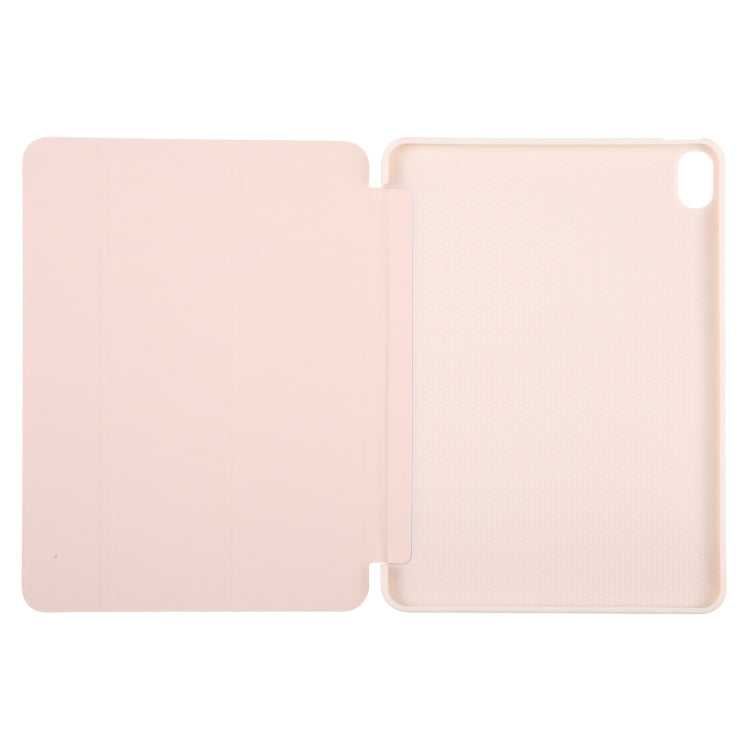 For iPad 10.9 2022 / Air 5 / Air 4 GEBEI 3-folding Holder Shockproof Flip Leather Tablet Case(Pink) - iPad Air (2022) / (2020) 10.9 Cases by GEBEI | Online Shopping UK | buy2fix