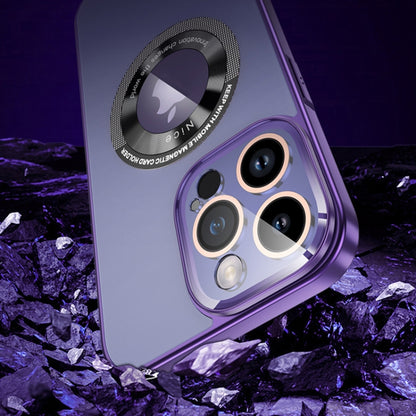 For iPhone 13 Pro CD Texture MagSafe Magnetic Phone Case(Dark Purple) - iPhone 13 Pro Cases by buy2fix | Online Shopping UK | buy2fix