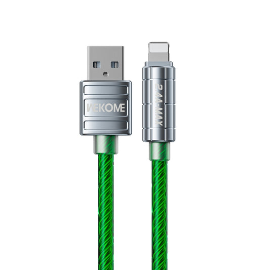 WK WDC-203i 2.4A USB to 8 Pin Data Cable, Length: 1m(Green) - Normal Style Cable by WK | Online Shopping UK | buy2fix