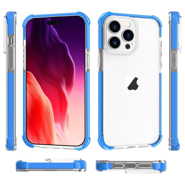 For iPhone 15 Pro Max Four-corner Shockproof TPU + Acrylic Phone Case(Blue) - iPhone 15 Pro Max Cases by buy2fix | Online Shopping UK | buy2fix