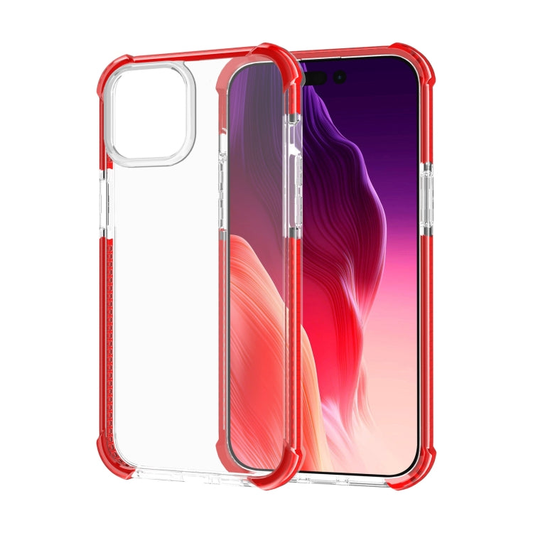 For iPhone 15 Four-corner Shockproof TPU + Acrylic Phone Case(Red) - iPhone 15 Cases by buy2fix | Online Shopping UK | buy2fix
