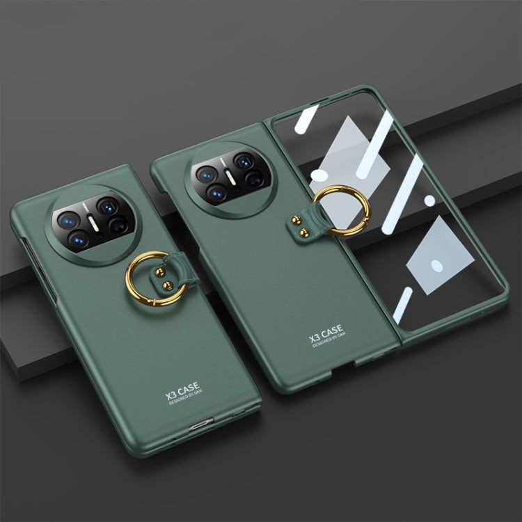 For Huawei Mate X3 GKK Ultra-thin PC Full Coverage Phone Case with Ring Holder(Dark Green) - Huawei Cases by GKK | Online Shopping UK | buy2fix