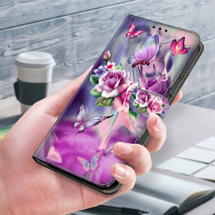 For Xiaomi Redmi 9 Crystal 3D Shockproof Protective Leather Phone Case(Butterfly) - Xiaomi Cases by buy2fix | Online Shopping UK | buy2fix