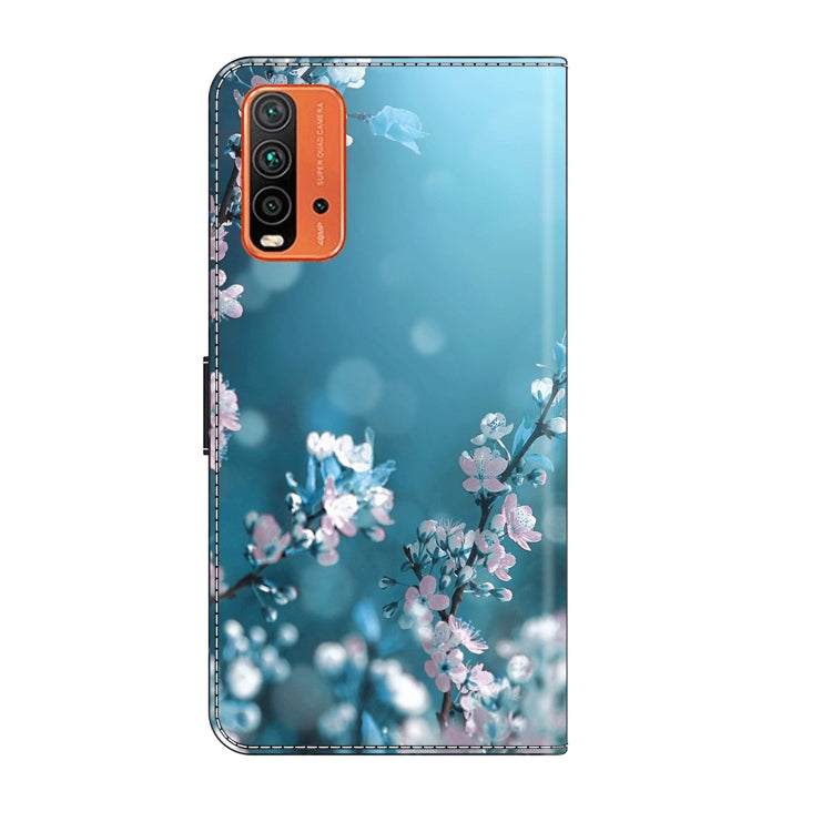 For Xiaomi Redmi 9T Crystal 3D Shockproof Protective Leather Phone Case(Plum Flower) - Xiaomi Cases by buy2fix | Online Shopping UK | buy2fix