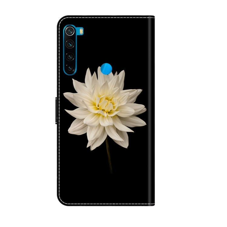 For Xiaomi Redmi Note 8 Crystal 3D Shockproof Protective Leather Phone Case(White Flower) - Xiaomi Cases by buy2fix | Online Shopping UK | buy2fix