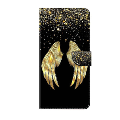 For Xiaomi Redmi Note 12 5G Global / Poco X5 Crystal 3D Shockproof Protective Leather Phone Case(Golden Wings) - Xiaomi Cases by buy2fix | Online Shopping UK | buy2fix