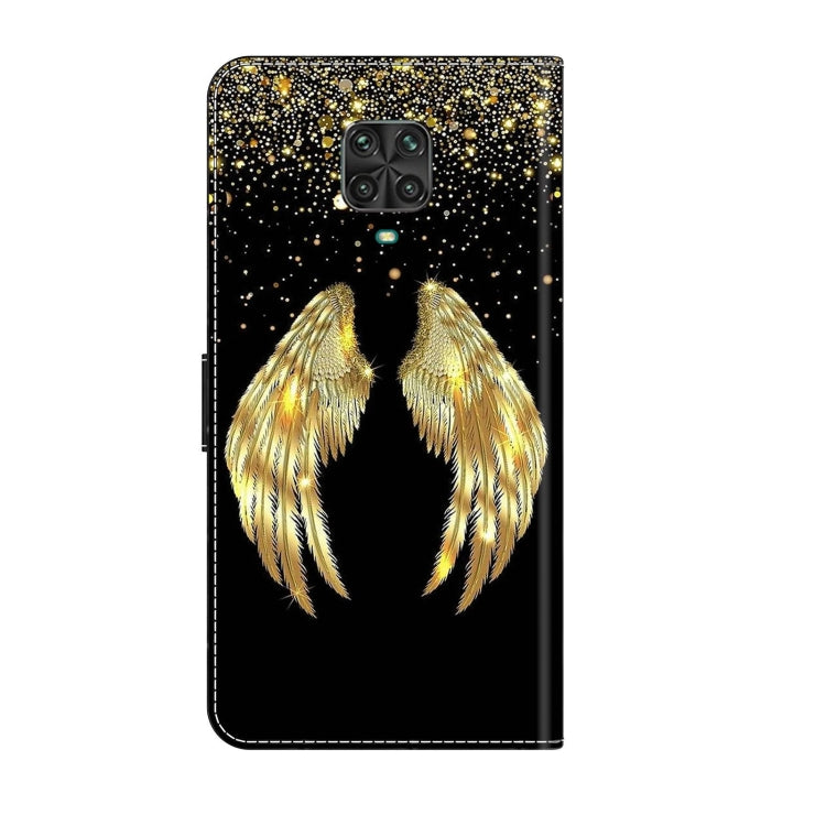 For Xiaomi Redmi Note 9 Pro Crystal 3D Shockproof Protective Leather Phone Case(Golden Wings) - Xiaomi Cases by buy2fix | Online Shopping UK | buy2fix