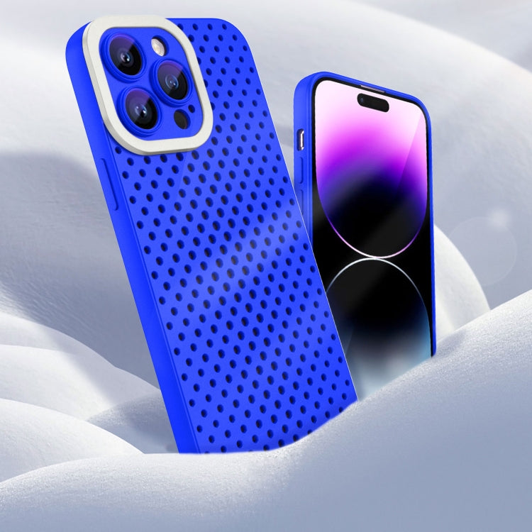 For iPhone 13 Pro Max Hollow Heat Dissipation TPU Phone Case(Blue) - iPhone 13 Pro Max Cases by buy2fix | Online Shopping UK | buy2fix