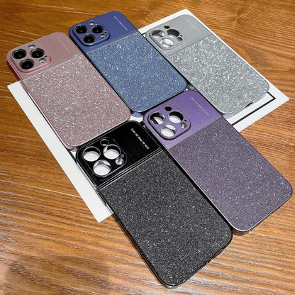 For iPhone 14 Pro Metallic Glitter Powder Shockproof Phone Case(Grey) - iPhone 14 Pro Cases by buy2fix | Online Shopping UK | buy2fix
