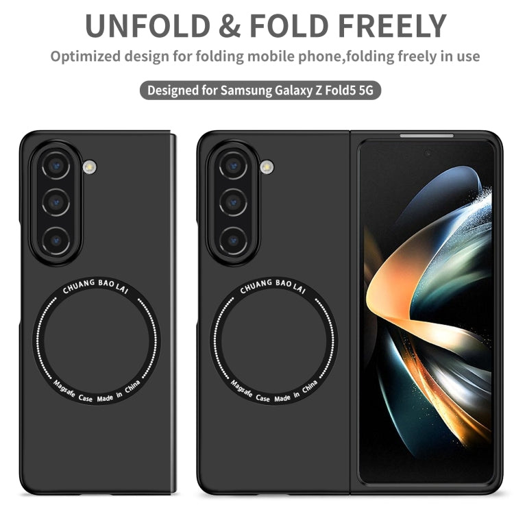 For Samsung Galaxy Z Fold5 Magsafe Magnetic Folding PC Phone Case(Black) - Galaxy Z Fold5 Cases by buy2fix | Online Shopping UK | buy2fix