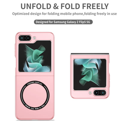 For Samsung Galaxy Z Flip5 5G Magsafe Magnetic Folding PC Phone Case(Pink) - Galaxy Z Flip5 Cases by buy2fix | Online Shopping UK | buy2fix