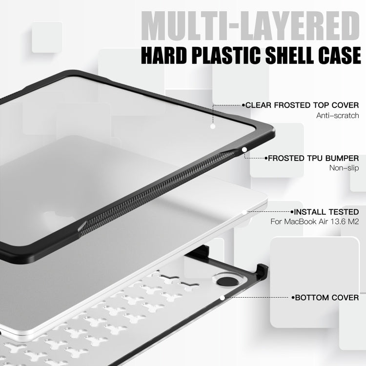 For MacBook Air 13.6 inch A2681 2022 Translucent Laptop Protective Case(Transparent) - MacBook Air Cases by buy2fix | Online Shopping UK | buy2fix