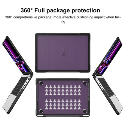 For MacBook Pro 14.2 inch 2023 / 2021 Dot Translucent Laptop Protective Case(Transparent Purple) - MacBook Pro Cases by buy2fix | Online Shopping UK | buy2fix