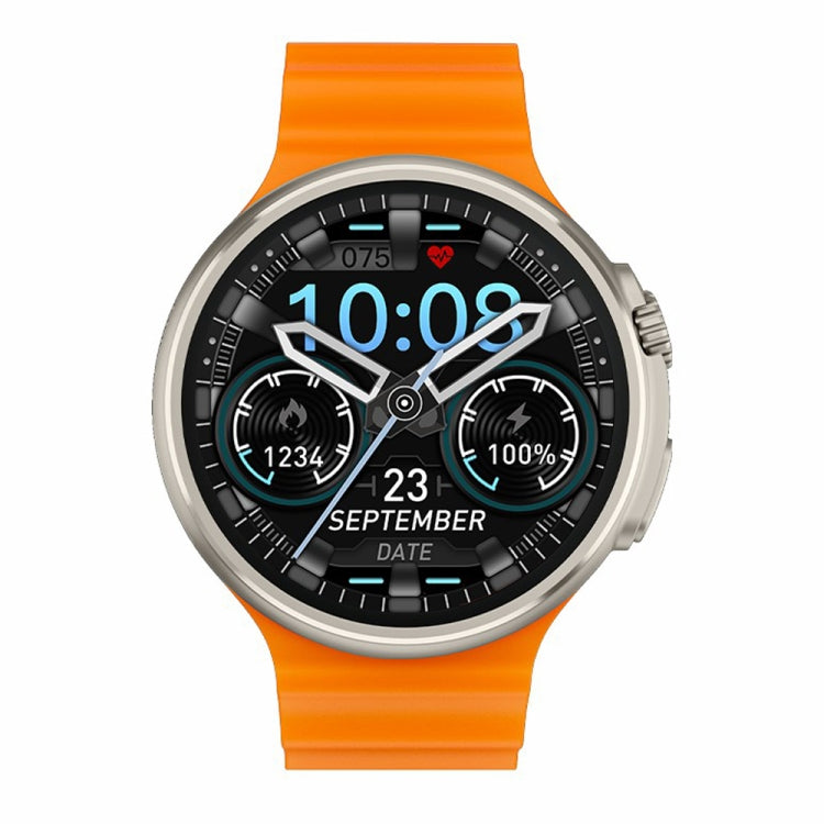 V3 Ultra Max 1.6 inch TFT Round Screen Smart Watch Supports Voice Calls/Blood Oxygen Monitoring(Orange) - Smart Watches by buy2fix | Online Shopping UK | buy2fix