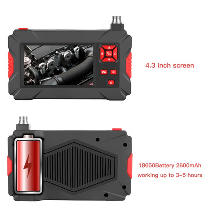 P30 5.5mm 1080P IP68 Waterproof 4.3 inch Screen Dual Camera Digital Endoscope, Length:2m Hard Cable(Black) -  by buy2fix | Online Shopping UK | buy2fix