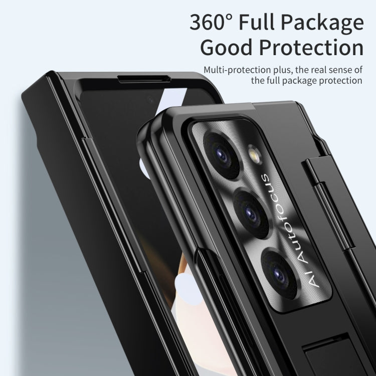 For Samsung Galaxy Z Fold5 5G Integrated Folding Hinge Phone Case with Stylus(Black) - Galaxy Z Fold5 Cases by buy2fix | Online Shopping UK | buy2fix