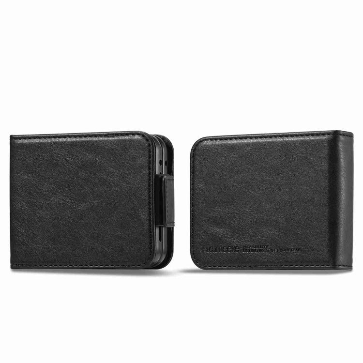 For Samsung Galaxy Z Flip5 LC.IMEEKE RFID Anti-theft Leather Phone Case(Black) - Galaxy Z Flip5 Cases by LC.IMEEKE | Online Shopping UK | buy2fix