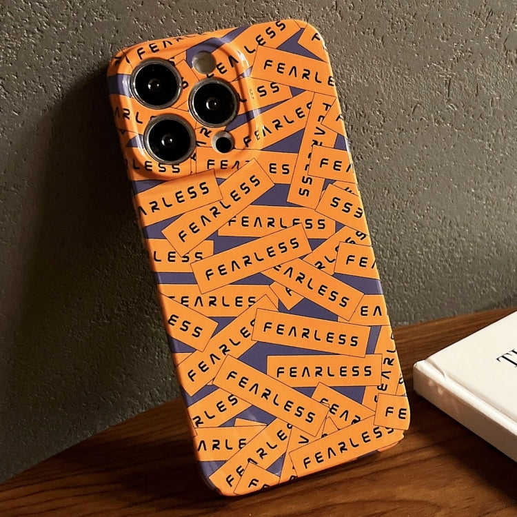 For iPhone 11 Pro Painted Pattern Precise Hole PC Phone Case(Orange Label) - iPhone 11 Pro Cases by buy2fix | Online Shopping UK | buy2fix