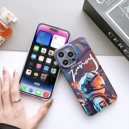 For iPhone 14 Pro Max Painted Pattern Precise Hole PC Phone Case(Block Monster) - iPhone 14 Pro Max Cases by buy2fix | Online Shopping UK | buy2fix