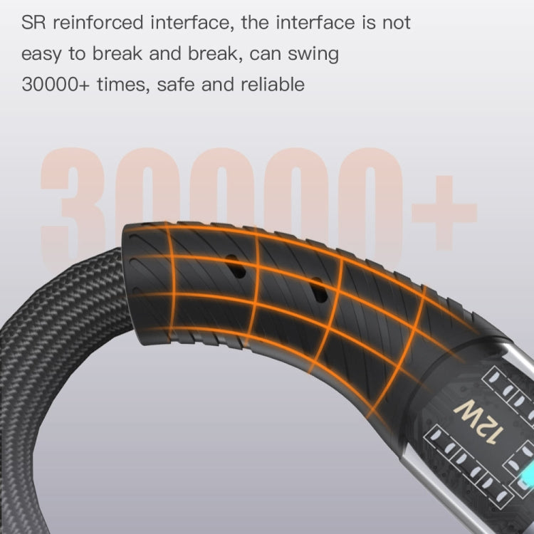 TOTU CB-8-3 100W 3 in 1 USB to 8 Pin+Type-C+Micro USB Transparent Braided Data Cable, Length: 1.5m - Multifunctional Cable by TOTUDESIGN | Online Shopping UK | buy2fix