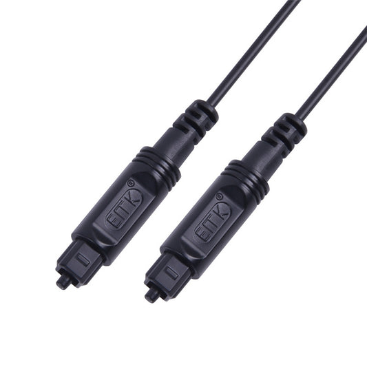 5m EMK OD2.2mm Digital Audio Optical Fiber Cable Plastic Speaker Balance Cable(Black) - Audio Optical Cables by EMK | Online Shopping UK | buy2fix