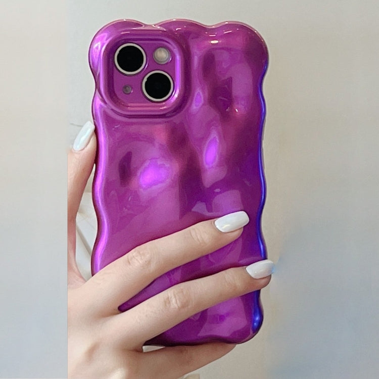 For iPhone 15 Pro Max Wave Bubbles TPU Phone Case(Purple) - iPhone 15 Pro Max Cases by buy2fix | Online Shopping UK | buy2fix