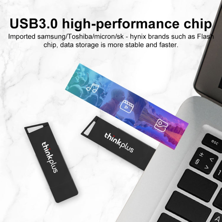 Lenovo Thinkplus USB 3.0 Rotating Flash Drive, Memory:16GB(Black) - USB Flash Drives by Lenovo | Online Shopping UK | buy2fix