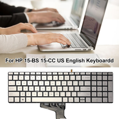 For HP 15-BS / 15-CC US Version Laptop Backlight Keyboard(Silver) - HP Spare Parts by buy2fix | Online Shopping UK | buy2fix