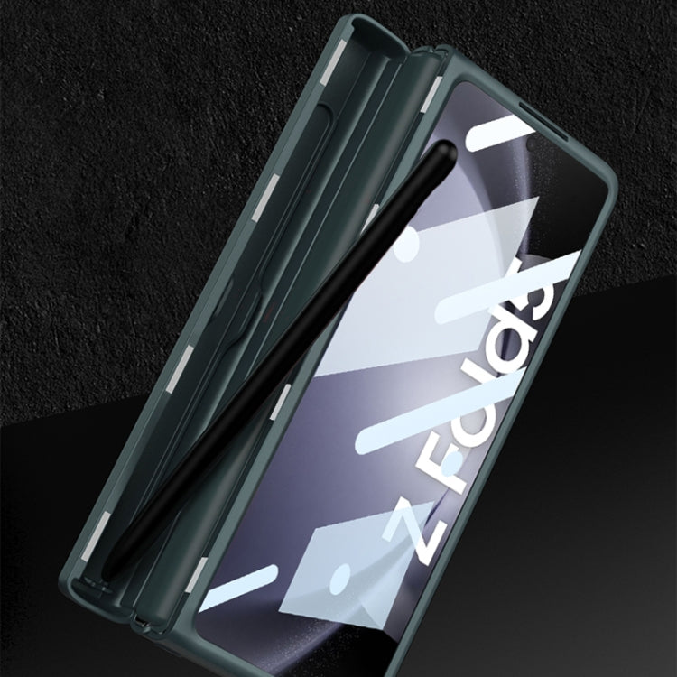 For Samsung Galaxy Z Fold5 GKK Magnetic Flip Plain Leather Phone Case with Pen Box(Grey) - Galaxy Z Fold5 Cases by GKK | Online Shopping UK | buy2fix