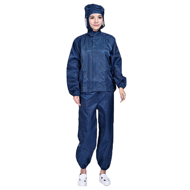 Striped Anti-static Split Hood Dust-proof Work Suit, Size:S(Navy Blue) - Protective Clothing by buy2fix | Online Shopping UK | buy2fix