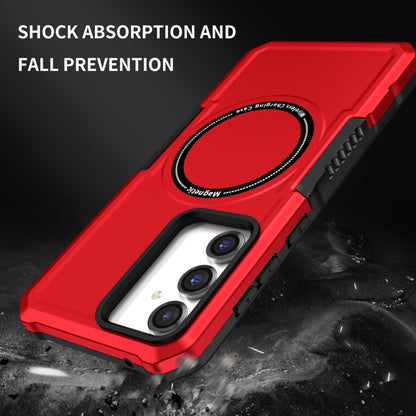 For Samsung Galaxy S23 FE MagSafe Shockproof Armor Phone Case(Red) - Galaxy S23 5G Cases by buy2fix | Online Shopping UK | buy2fix