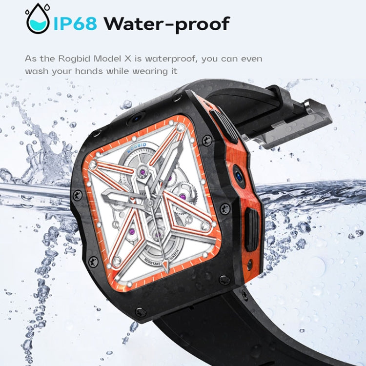 Model X 1.99 inch IP68 Waterproof Android 9.0 4G Dual Cameras Matte Smart Watch, Specification:4GB+128GB(Black) - Android Watch by buy2fix | Online Shopping UK | buy2fix