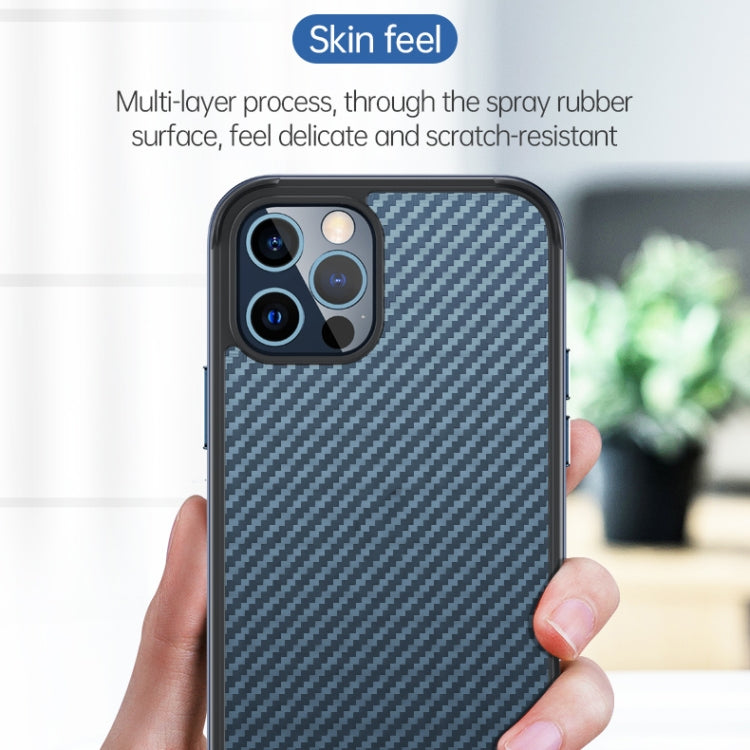 For iPhone 13 Pro SULADA Luxury 3D Carbon Fiber Textured Metal + TPU Frame Phone Case(Sea Blue) - iPhone 13 Pro Cases by SULADA | Online Shopping UK | buy2fix