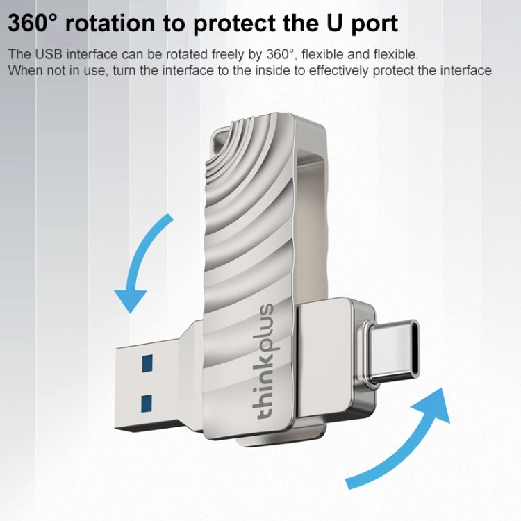 Lenovo Thinkplus MU232 USB 3.2 + USB-C / Type-C Dual Head Flash Drive, Memory:128GB - USB Flash Drives by Lenovo | Online Shopping UK | buy2fix