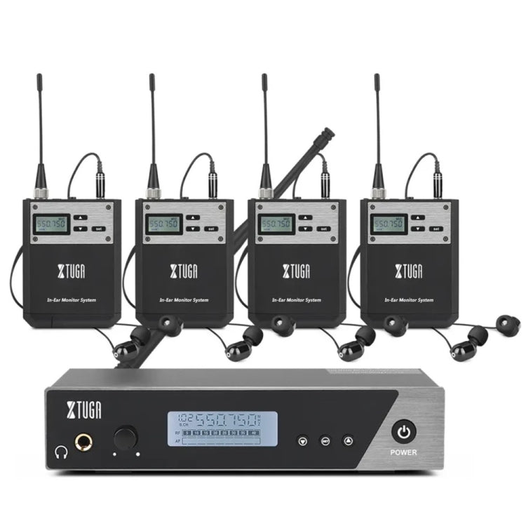 XTUGA  IEM1100 Professional Wireless In Ear Monitor System 4 BodyPacks(AU Plug) - Microphone by XTUGA | Online Shopping UK | buy2fix