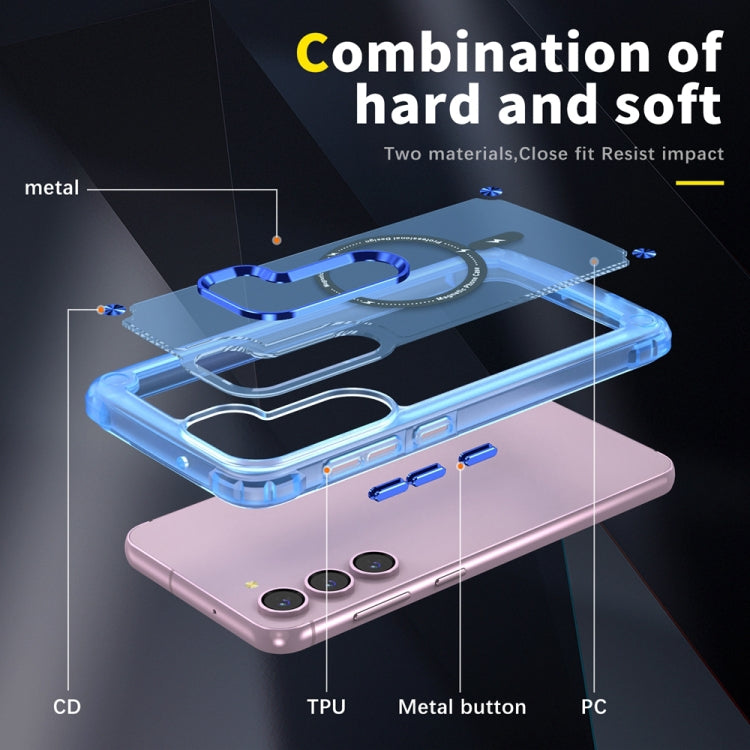 For Samsung Galaxy S23+ 5G Skin Feel TPU + PC MagSafe Magnetic Phone Case(Transparent Blue) - Galaxy S23+ 5G Cases by buy2fix | Online Shopping UK | buy2fix