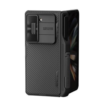 For Samsung Galaxy Z Fold5 NILLKIN Black Mirror Series Camshield PC Phone Case with Pen Slot(Black) - Galaxy Z Fold5 Cases by NILLKIN | Online Shopping UK | buy2fix