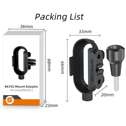 For Insta360 Go 3 Sunnylife IST-BK592 Mount Adapter Protective Frame Cage Mounting Brackets Housing Case(Black) - Case & Bags by Sunnylife | Online Shopping UK | buy2fix