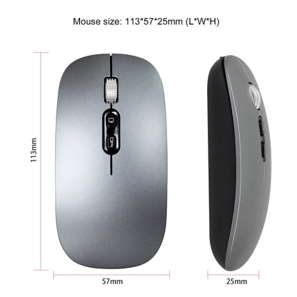 HXSJ M103 1600DPI 2.4GHz Wireless Rechargeable Mouse(Silver) - Wireless Mice by HXSJ | Online Shopping UK | buy2fix