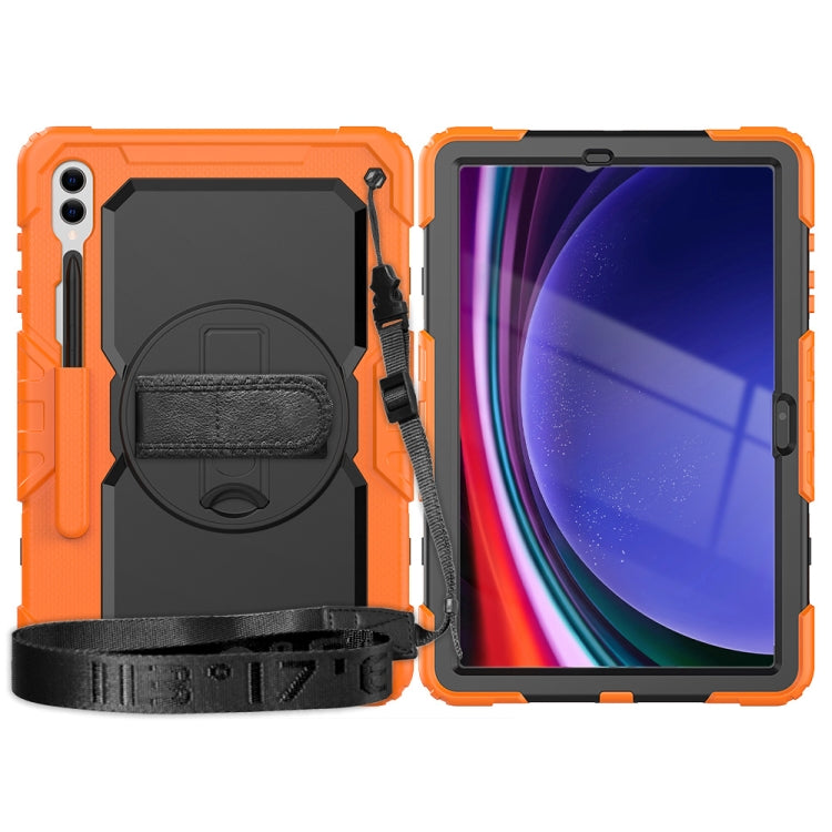 For Samsung Galaxy Tab S9+ / S8+ Silicone + PC Tablet Case(Orange+Black) - Galaxy Tab S9+ Cases by buy2fix | Online Shopping UK | buy2fix