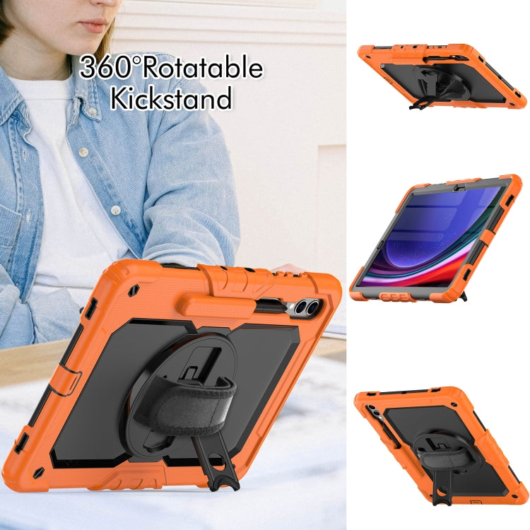 For Samsung Galaxy Tab S9+ / S8+ Silicone + PC Tablet Case(Orange+Black) - Galaxy Tab S9+ Cases by buy2fix | Online Shopping UK | buy2fix