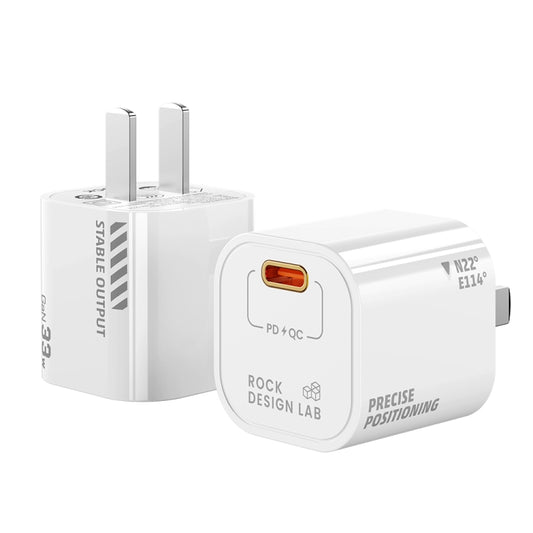 ROCK T88 Sugar Series PD33W Single Type-C Port GaN Charger, CN Plug(White) - USB Charger by ROCK | Online Shopping UK | buy2fix