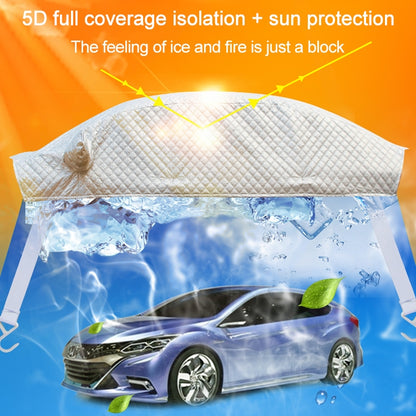 Car Half-cover Car Clothing Sunscreen Heat Insulation Sun Nisor, Plus Cotton Size: 4.8x1.7x1.5m - Aluminum Film PEVA by buy2fix | Online Shopping UK | buy2fix